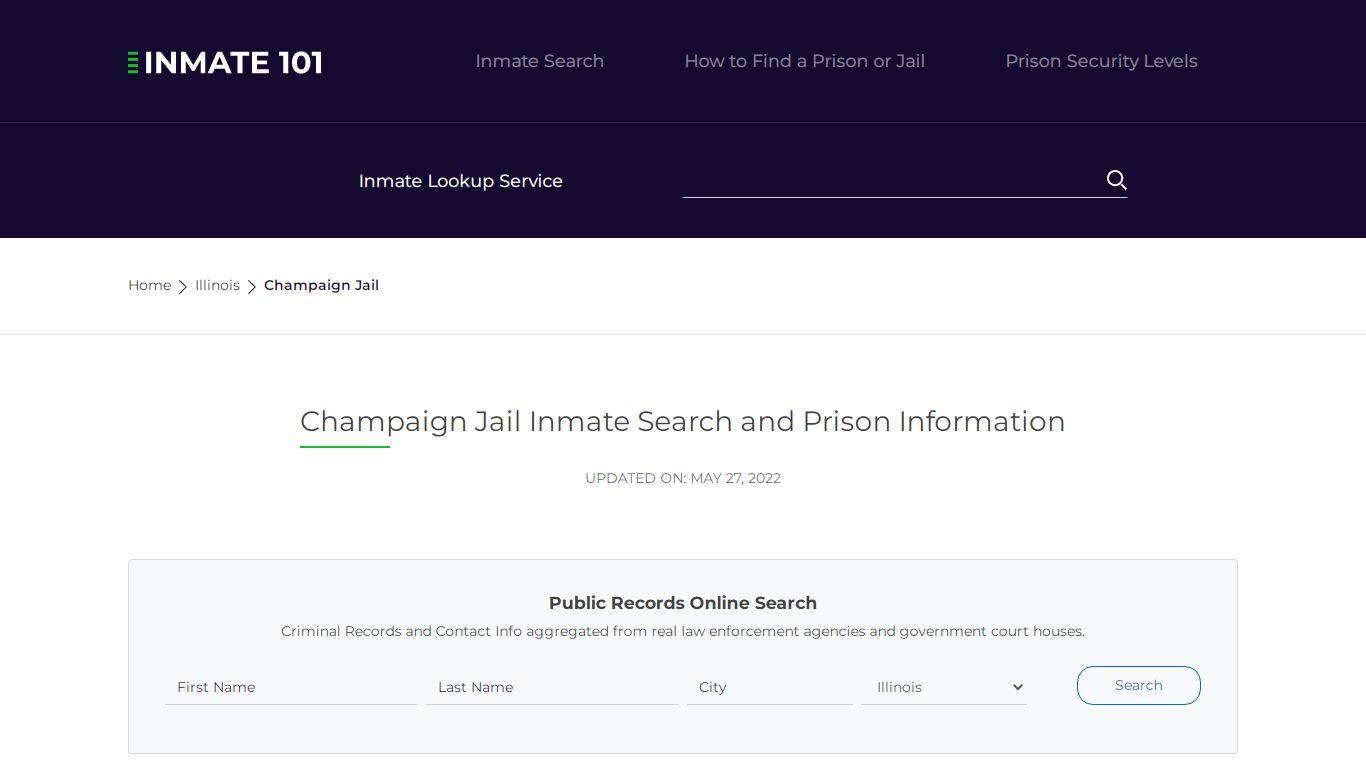 Champaign Jail Inmate Search, Visitation, Phone no ...